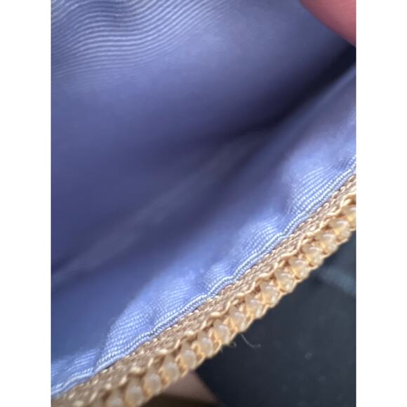 Coach Monogram Logo Canvas Wristlet Pouch Wallet Beige Designer Zipper - Picture 4 of 6